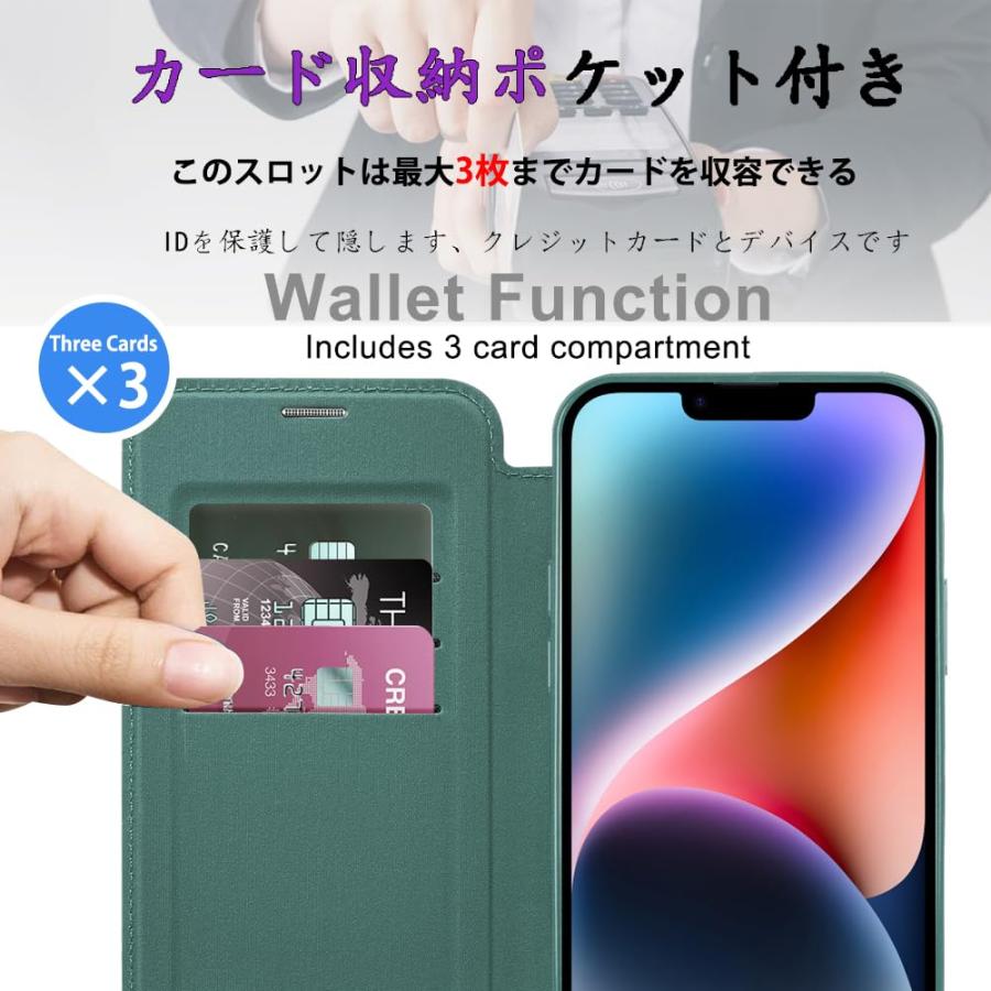 MuZiF iPhone 13 用 ケース 手帳型 Magsafe対応 クリア 背面 透明 高級