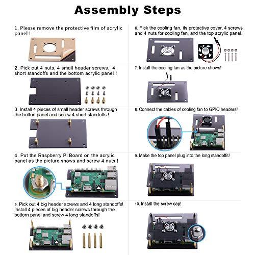 GeeekPi アクリルケース Raspberry Pi 4 Model B & pi 3 B+ Raspber