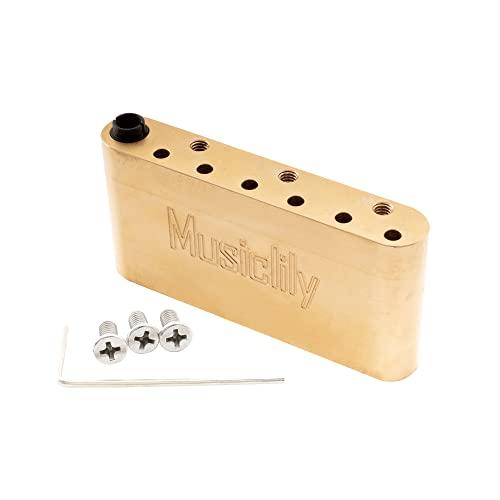 Musiclily Ultraブラス製36mmトレモロブロック10.5mm弦ピッチ