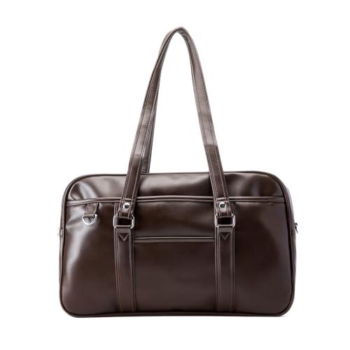 Wowcarbazole] スクールバッグ 高校生 女子 合皮 スクバ 学生 通学 大