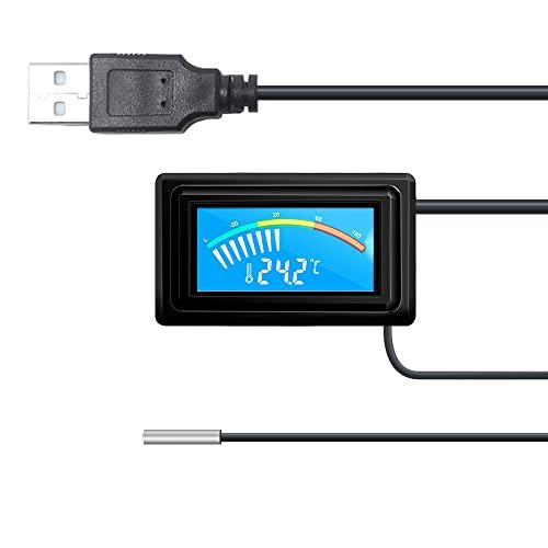 KETOTEK デジタル車用温度計 USB 温度計 -50°C~110°C 温度