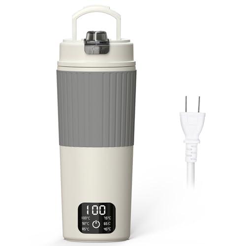 Aliliy 電気ケトル 海外対応可能トラベルケトル 小型 携帯400ml 電気ケトル ポータブル 海外対応 携帯 湯沸かしケトル 小型 6段階温度