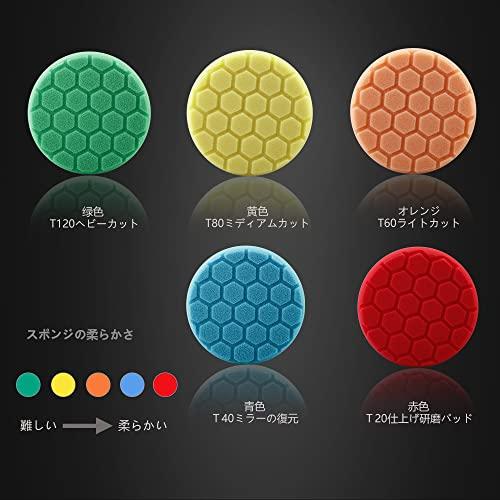 スポンジパット SPTA 5点125mm ポリッシャースポンジバフセット