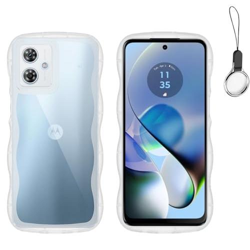 HILEGENER Moto G64 5G / G64Y かわいい ケース うねうね レンズ保護