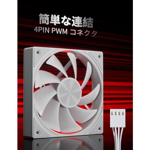 【格安！】白pc ケース、ファン4つ付き！cpuクーラー付き NZXTの新ピラーケース採用、白で統一しCPUクーラーはLCD液晶とカッコ