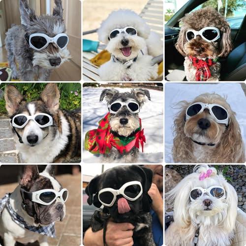 PETLESO 犬サングラス uvカット 小中型犬用ゴーグル 紫外線対策 散歩