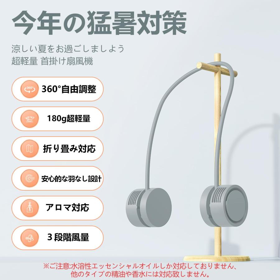 ViSSKO扇風機-首掛け扇風機 ネックファン 2024年最新型・超ミニサイズ