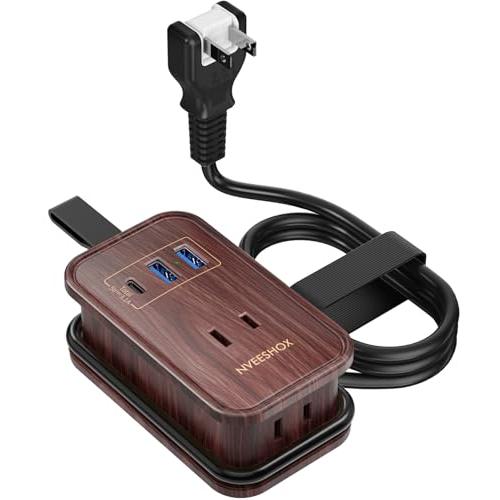 延長コード タイプc NVEESHOX 1m 電源タップ usb付き コンセントタップ 3個AC差込口（ AC 100V〜240V 2400Ｗ） | 