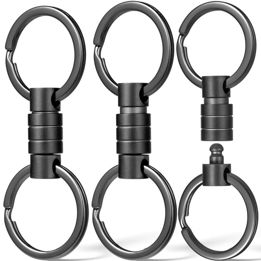 FEGVE] チタン キーホルダー コネクタ 360度回転 車キーホルダー