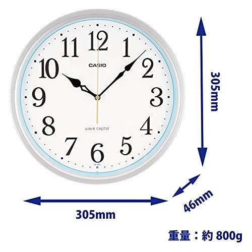 CASIO(カシオ) 掛け時計 壁掛け時計 電波時計 シルバー アナログ 夜間