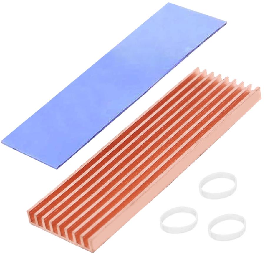 Haojiaho 純銅ヒートシンク 70mm×21mm×6mm 熱暴走対策 M.2 SSD PS5