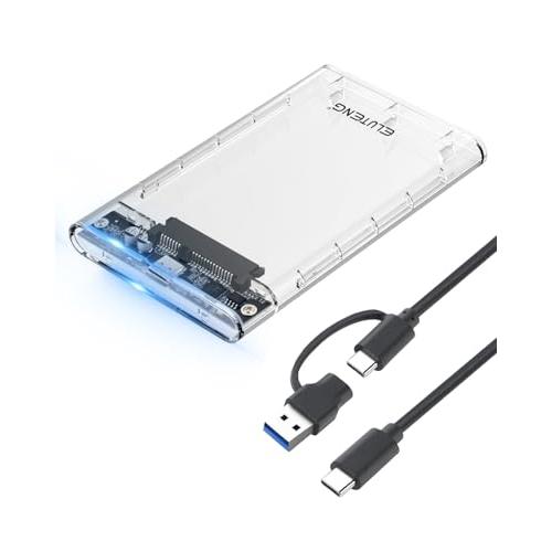 ELUTENG 2.5インチ HDD ケース USB3.1 GEN1 HDD/SSD Type-C 6Gbps SATA