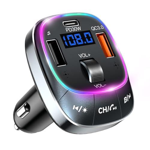 2025新登場FMトランスミッター Bluetooth 5.3 デュアルマイク ノイズ