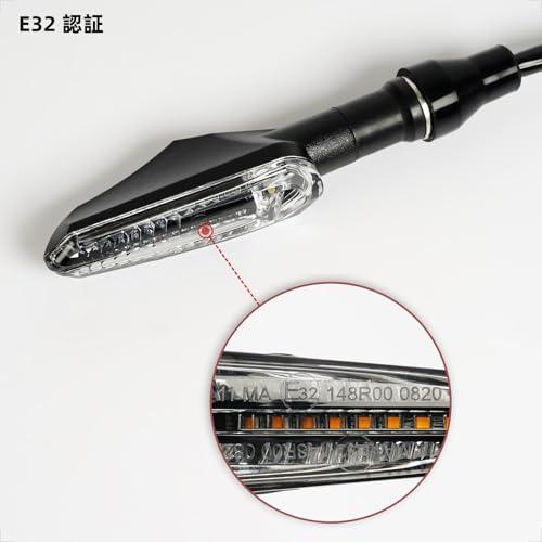 evermotor バイク ウインカー LED 流れるター E32認証 12V汎用 高輝度