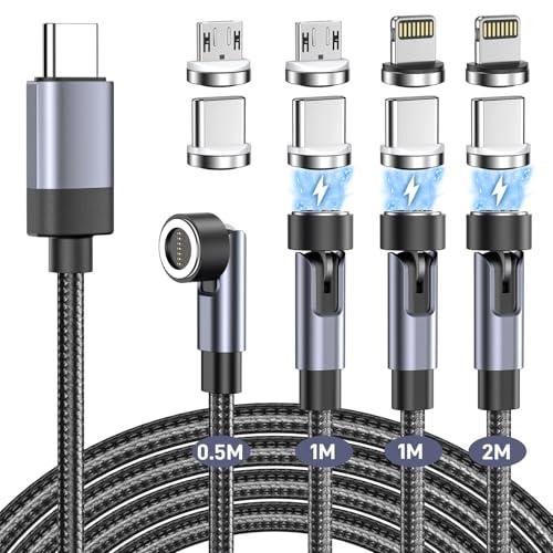 マグネット 充電ケーブル タイプc急速 3in1 60W PD対応 7ピン 4本