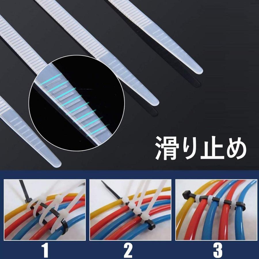 結束バンド　350mm 100本入×10セット　おまけ付き 耐候性タイプ 頑丈なナイロン結束バンド 幅7.6mm ホワイト (100本入 長