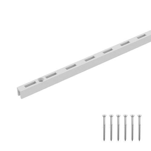 平安伸銅工業 LABRICO 1200 棚柱 シェルフレール アイアン 長さ120cm 取付ねじ付き マットホワイト IXO-527 | 