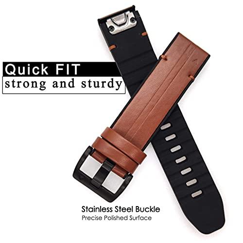 Ahayo QuickFit 22mm 本革シリコンハイブリッドデザインの通気性