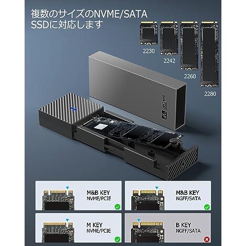SAN ZANG MASTER M.2 SSD 外付けケース 工具不要 NVMe/SATA両対応 M2