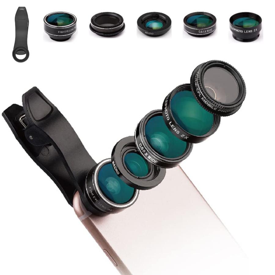 Glvaner スマホ用カメラレンズ 広角レンズ マクロレンズ 魚眼レンズ