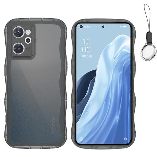 HILEGENER OPPO Reno 9A/7A かわいい ケース うねうね レンズ保護 耐