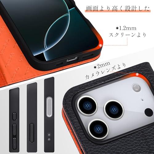 VISOUL iPhone 17 Pro 対応 ケース 手帳型 本革 アイフォン17 プロ