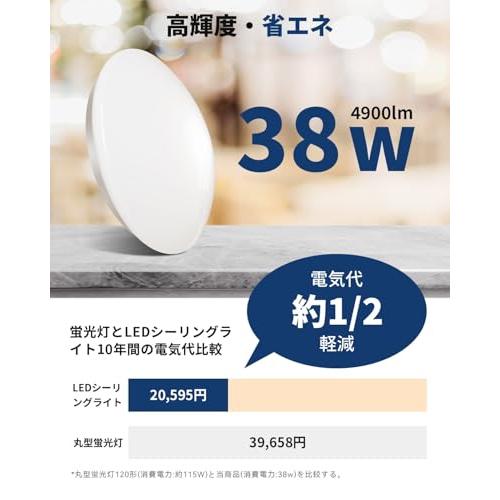 Hoshiakari」Led シーリングライト 10畳 38W 4900lm 高輝度 12段階 調 