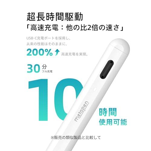 Metapen A8 iPad ペン 2018年~2025年i Pad対応 ペンシル 鉛筆 傾き感知