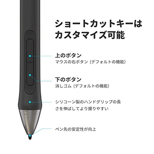 HUION ペンタブ ペンタブレット Inspiroy 2 8.7 x 5.4インチ 全面