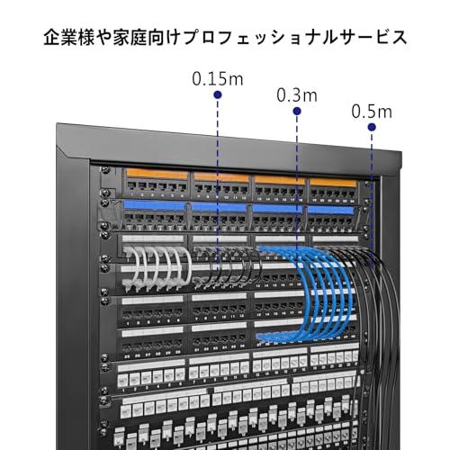 Ankuly Cat6A LANケーブル 短い ランケーブル 0.15m 5本セット RJ45