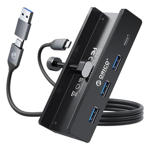 ORICO USB C ハブ クランプ 固定 usb hub 3.0 4ポート 5Gbps高速転送