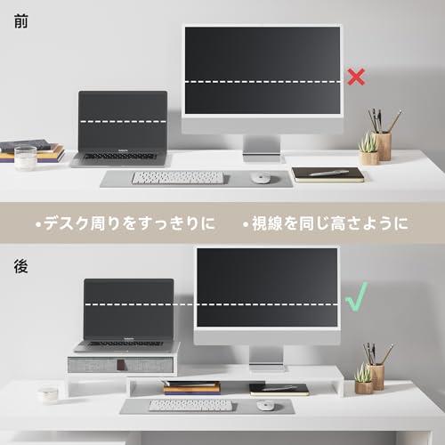 Fenge モニター台 机上台 パソコン台 モニタースタンド 横幅78.3-113cm