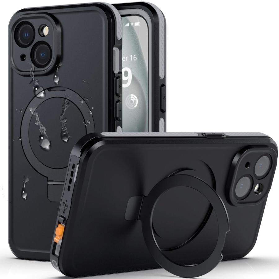 米軍規格・防水・防塵UMITTOS iPhone 15 用 ケース 防水 全面保護 耐 