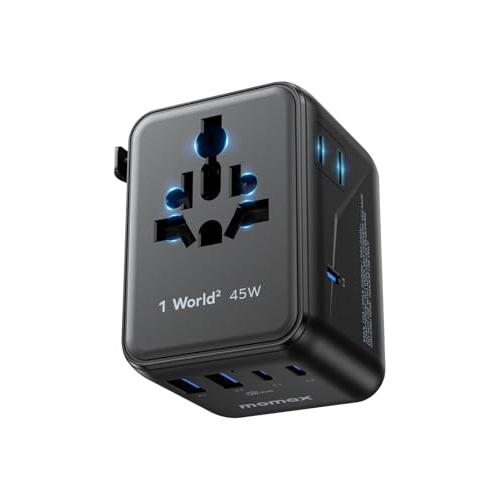 最新登場！ 45W急速充電MOMAX 変換プラグ PD 45W GaN 急速充電 海外