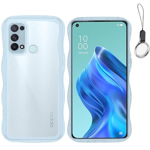 HILEGENER for OPPO Reno5 A かわいい ケース うねうね レンズ保護 耐