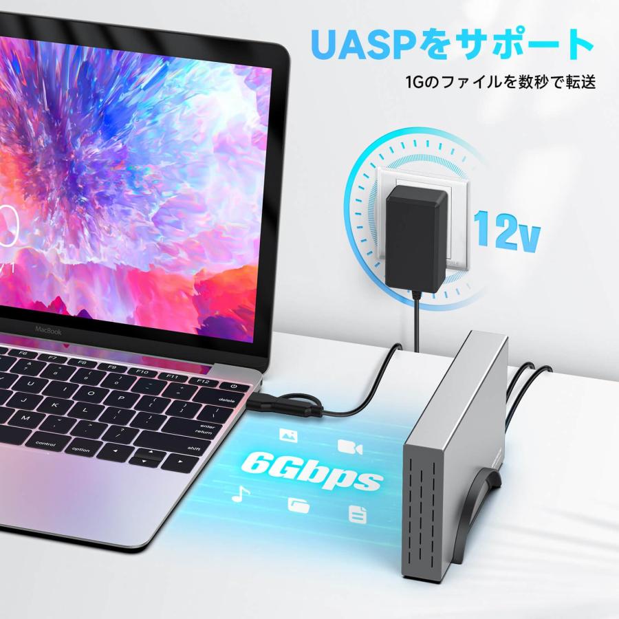 HDDケース 3.5インチ RSHTECH ハードディスクケースUASP対応 6Gbps高速