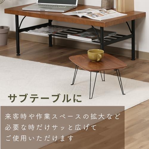 不二貿易 ローテーブル 折りたたみテーブル ミニ 幅40×奥行30×高さ21cm