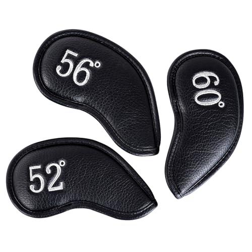 ゴルフウェッジカバー マグネット クラブヘッドカバー セット 3pcs(52