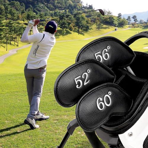 ゴルフウェッジカバー マグネット クラブヘッドカバー セット 3pcs(52