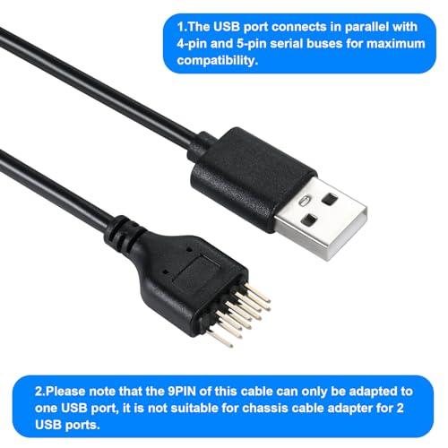MZHOU マザーボード USB 2.0 9ピン - Aヘッダーケーブル、USBデバイス