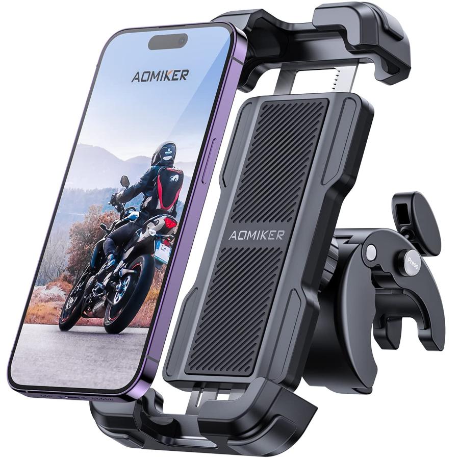 2024新登場 Aomiker バイク スマホ ホルダー スタンド : 携帯