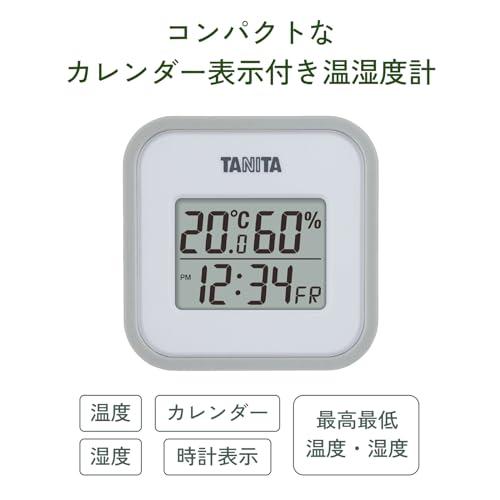 タニタ Tanita 温湿度計 一目で室内環境がわかる 時計 カレンダー 温度