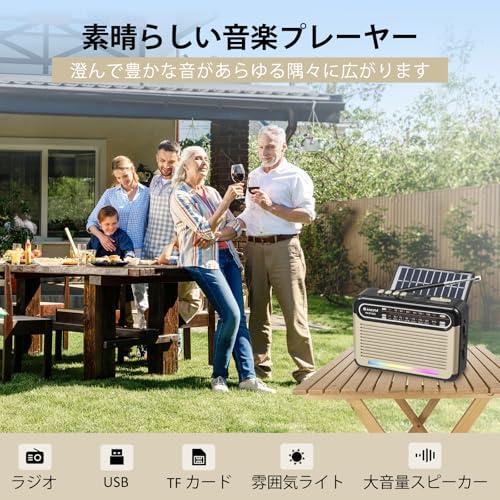 G keni ポータブルラジオ FM/AM/SW ラジオ USB/TFカード対応MP3