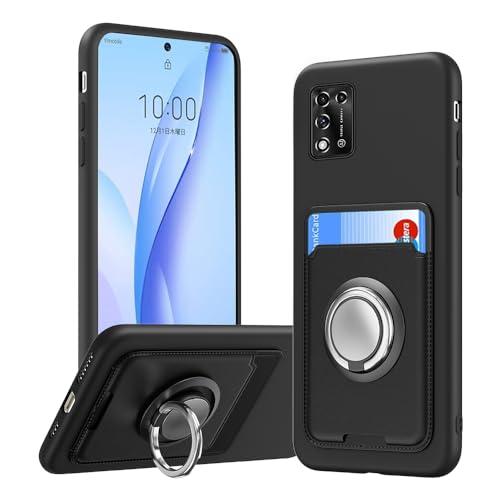 対応 ZTE Libero 5G II ケース カード収納 リング付き 保護カバー