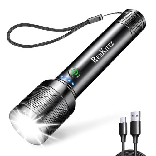 REHKITTZ LED 懐中電灯 強力 LEDライト 充電式 超高輝度 1600