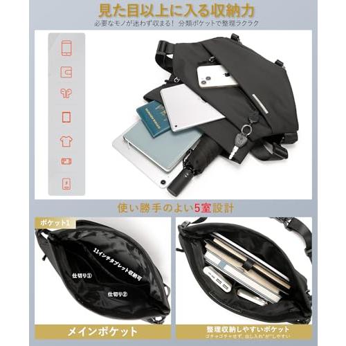 Aerokyo] ボディバッグ ショルダーバッグ メンズ 斜めがけ ボディー