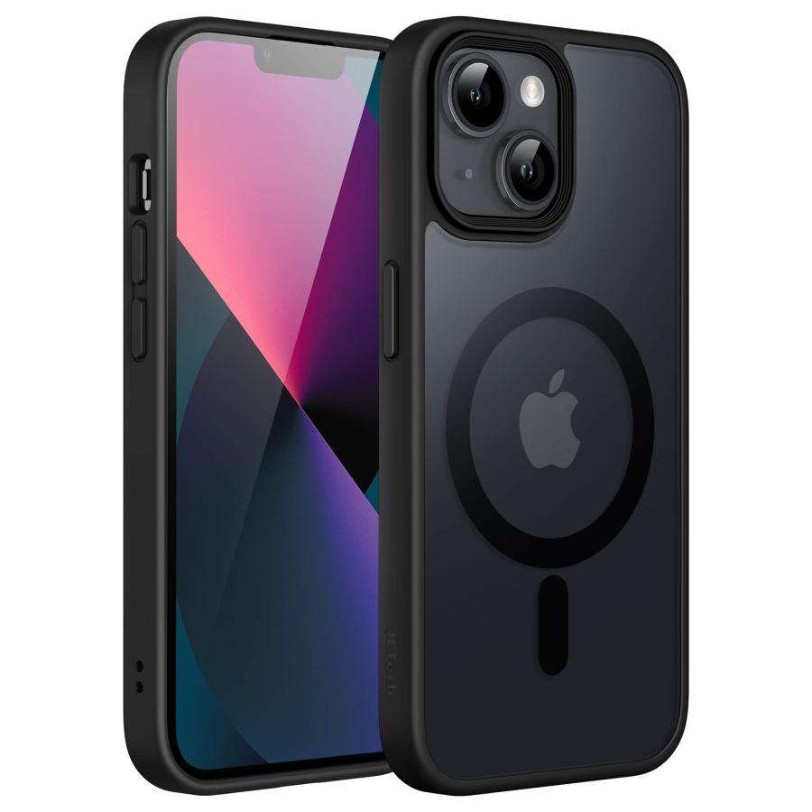 Apple iPhone 13 ブラック 本体 MagFace付属 JEDirect iPhone 13 6.1インチ用 マグネット ケース MagSafeに対応 半
