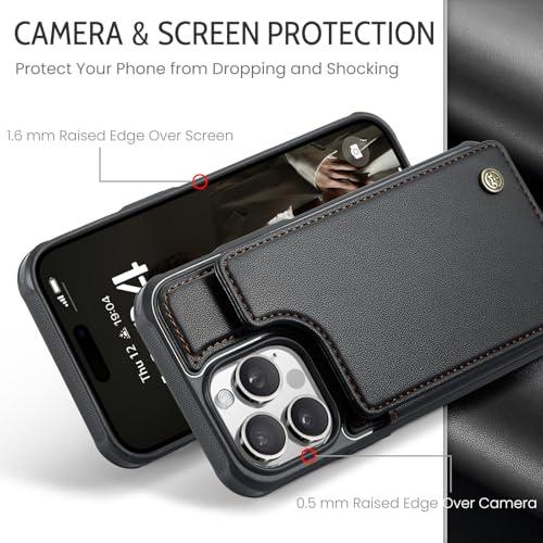 JDDLang iPhone16pro ケース カード収納 背面ケース手帳型 16pro手帳