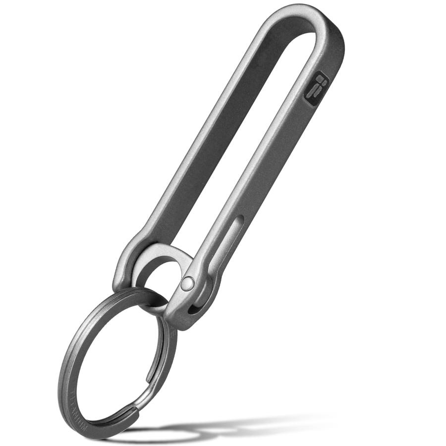 TISUR 鍵 キーホルダー チタン製 ベルトクリップ カラビナ おしゃれ