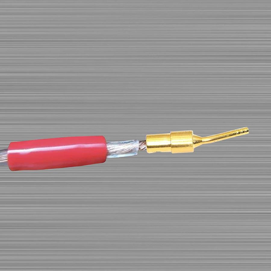 Cleqee 24K金メッキ 8本セット 端子 L型2mmバナナプラグ 8個入り